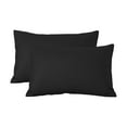 thumbnail image 2 of JeashCHAT 2 Pcs Microfiber Pillowcases , Super Soft Pillow Cases, Wrinkle, Fade and Stain Resistant Pillow Covers for Bedroom Dorm, 29"x19", Black, 2 of 6