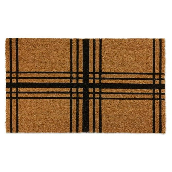 18 x 30 in. Black Farmhouse Plaid Doormat