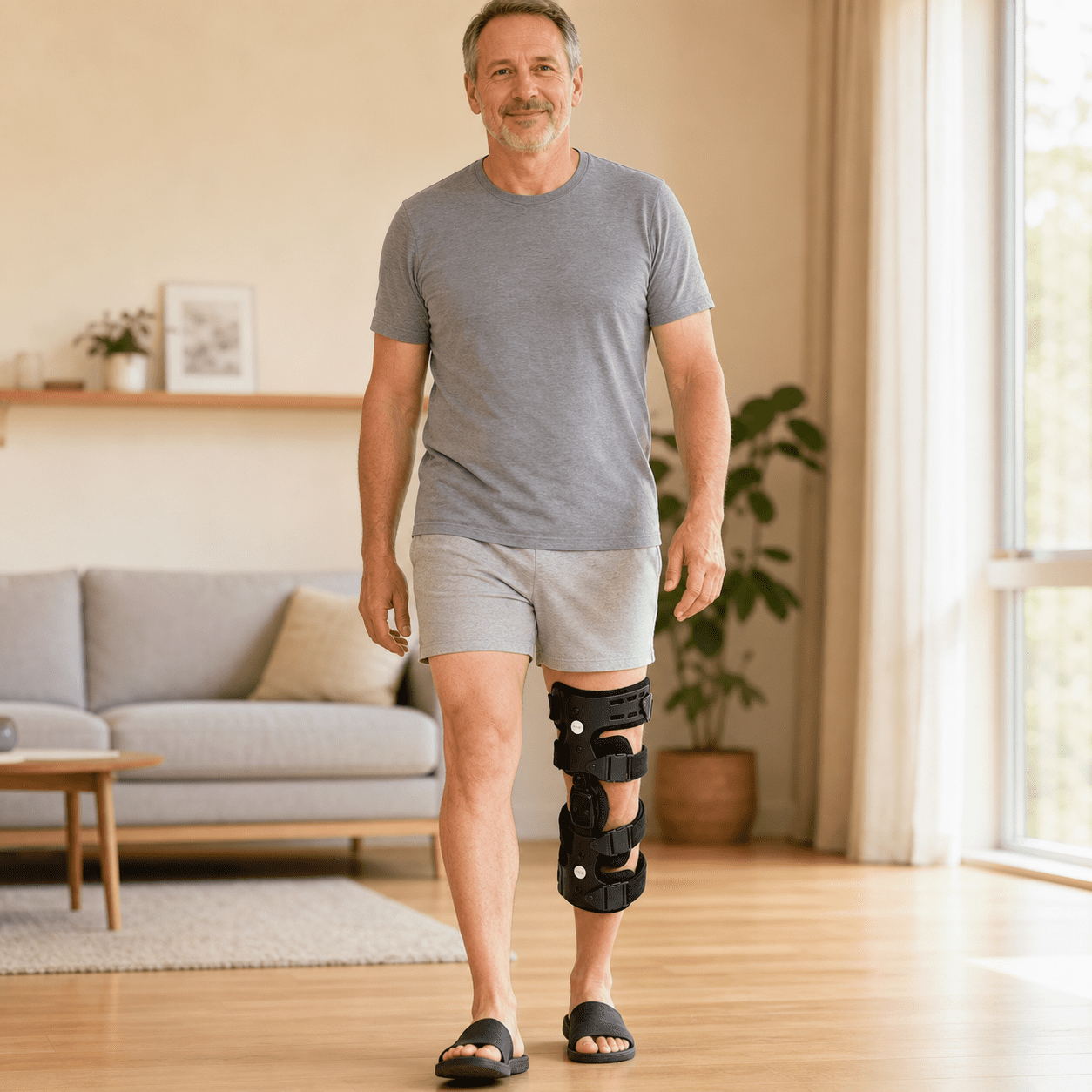 Komzer Lateral OA Unloader Knee Brace for Osteoarthritis, Arthritis Knee Pain Relief, Bone on Bone Joint Degeneration Offloader (Left)