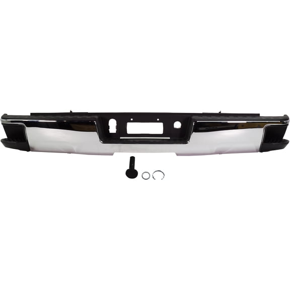 Step Bumper Compatible with Chevrolet Silverado/Sierra 1500 2014-2018 Chrome with Corner Step All Cab Types