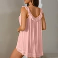 thumbnail image 4 of JSGEK Women's Mesh Sheer Floral Lace Slip Dress Nightgowns and Thong Lingerie Set Pink M, 4 of 4