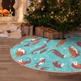 thumbnail image 5 of Sikiie Sea Otters Family In Blue Water Nativity Christmas Tree Skirt, Jesus Christian Winter Holiday Tree Mat Decoration(30-48IN)36", 5 of 6