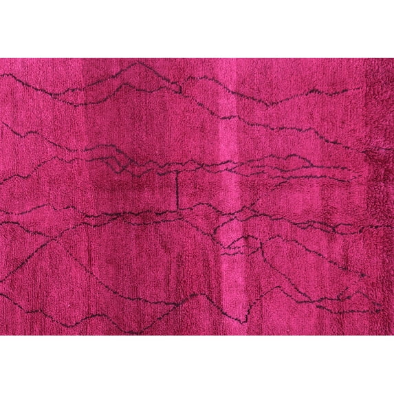 Ahgly Company Indoor Rectangle Oriental Pink Modern Area Rugs, 2' x 5'