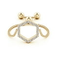 thumbnail image 2 of ANGARA Natural 0.12 Ct. Diamond Fashion Ring in 14K Yellow Gold for Women (Ring Size: 11.5), 2 of 9