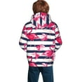 thumbnail image 6 of Kll Unisex Kids Boys Girls Hooded Pocket Pullover Hoodies-Dark Blue Stripes And Pink Flamingos, 6 of 9