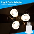 thumbnail image 4 of Adaptador de socket de luz Uxcell E17 a E26/E27, 5 piezas de soporte de lámpara para convertir la base de tornillo para bombilla halógena CFL, blanco, 4 of 5