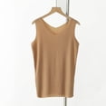thumbnail image 4 of TKLPEHG Sleeveless Tank Tops for Women Casual Loose Fit Shirts V-Neck Solid Color Tshirt Fashion Summer Basic Tank Tops (Khaki,XXXXXXL), 4 of 9