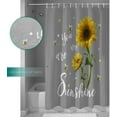 thumbnail image 3 of Sunflower with Bees Shower Curtain My Sunshine Grey Shower Curtains for Bathroom Curtain Sets with Hooks Waterproof Fabric Bath Curtain Extra Long 72" x 84", 3 of 6