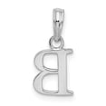 thumbnail image 4 of FJC Finejewelers 925 Sterling Silver Rhodium Plated Polished Block Initial -B- Charm, 4 of 6