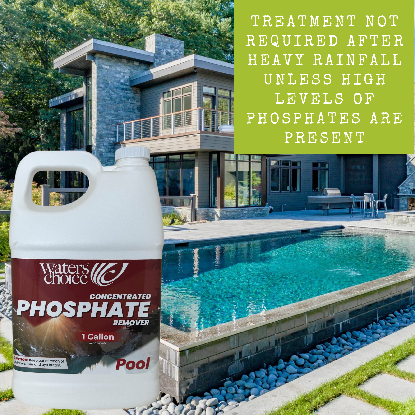 Waters Choice Pool Phosphate Remover 1 Gallon - Fast-Acting, Concentrated Formula
