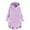 Purple, variant on Girls Fuzzy Fleece Dress Hoodies Cute Loose Warm Long Sleeve Pullover Tops Casual Thick Sweatshirt Dress with Pockets 5-15 Years