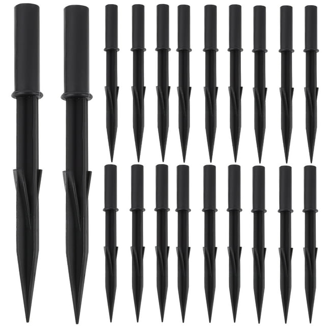 20Pcs Ground Spikes Stakes Replacement Solar Lights Spikes Garden Light Plastic Ground Stakes