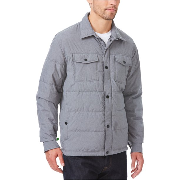 Chaqueta de plumón plegable para hombre de 32 grados, gris, grande 32 Degrees Chaqueta de plumón