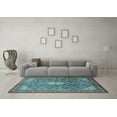 thumbnail image 3 of Ahgly Company Indoor Round Persian Light Blue Traditional Area Rugs, 5' Round, 3 of 4