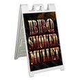 thumbnail image 1 of BBQ Smoked Mullet (24" X 36") Standard A-Frame Signicade, Includes Decal Applied To Stand, 1 of 4