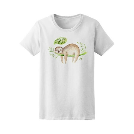 Where Is My Coffee? Funny Sloth Tee Women's -Image by Shutterstock