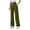 Army Green, variant on qucoqpe Womens Casual Wide Leg Sweatpants Trendy Solid Elastic Waist Drawstring Jogger Pants with Side Pockets