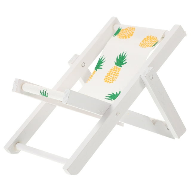 Silla de playa en miniatura, silla plegable, decoración de estilo náutico, accesorio para fotos.