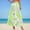 A20 Green, variant on qolati Women's Floral Maxi Skirts Casual Elastic High Waist Ruffle Long Skirts Vintage Boho A Line Pleated Flowy Beach Ladies Skirts Pink M