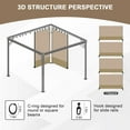 thumbnail image 3 of Aoodor 10' x 12' Gazebo Curtain Set Protecting Privacy Side Walls 4 Panels, Curtain Only - Sand Yellow and Khaki, 3 of 10