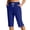 Navy, variant on SBYOJLPB Women's Capris Pants Elastic Waist Drawstring Loose Casual Cropped Trousers with Pockets
