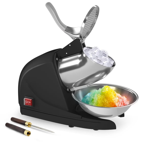 Shaved Ice Machine 380w Snow Cone Machine 3 Stainless Steel Blades Ice Shaver Machine Electric Ice Crusher 280lbs/hr Snow Cone Maker for Home and Com