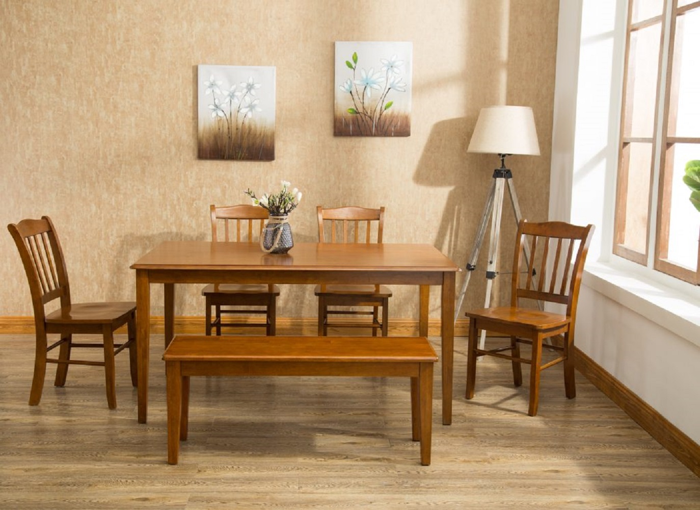 Boraam Shaker 18" Dining Bench, Walnut photo 6