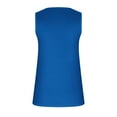 thumbnail image 7 of VEKDONE Button V-Neck Tank Tops for Women Summer Sleeveless Workout Tanks Solid Color Slim Fit Tunics Tops Casual Lightweight Basic Tees Shirts Vests Blue XX-Large, 7 of 7