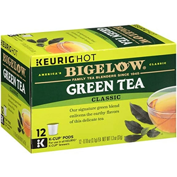 Bigelow Green Tea Keurig K-Cup Pods, Box Of 12 Cups (Pack Of 6) Caffeinated Green Tea, 72 K-Cup Pods Total