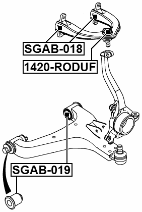 1420-RODUF BALL JOINT FRONT UPPER ARM Febest 