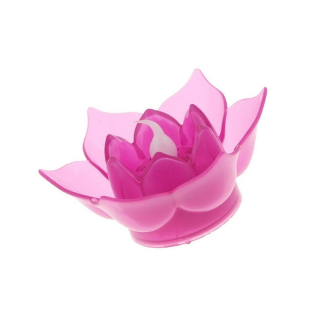 kurtrusly LED Lotus Lamp Floating Water Wishing Artificial Candle Lights Purple