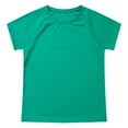 thumbnail image 3 of Alvivi Girls Short Sleeves Casual Shirt Kids Dry-Fit Athletic T-shirts for Sport Fitness Running Green 9-10, 3 of 7