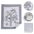 thumbnail image 2 of Levtex Baby - Night Owl Crib Bed Set - Baby Nursery Set - Grey, Tan and Cream - Owls in a Tree - 5 Piece Set Includes Quilt, Fitted Sheet, Diaper Stacker, Wall Decal & Crib Skirt/Dust Ruffle, 2 of 7