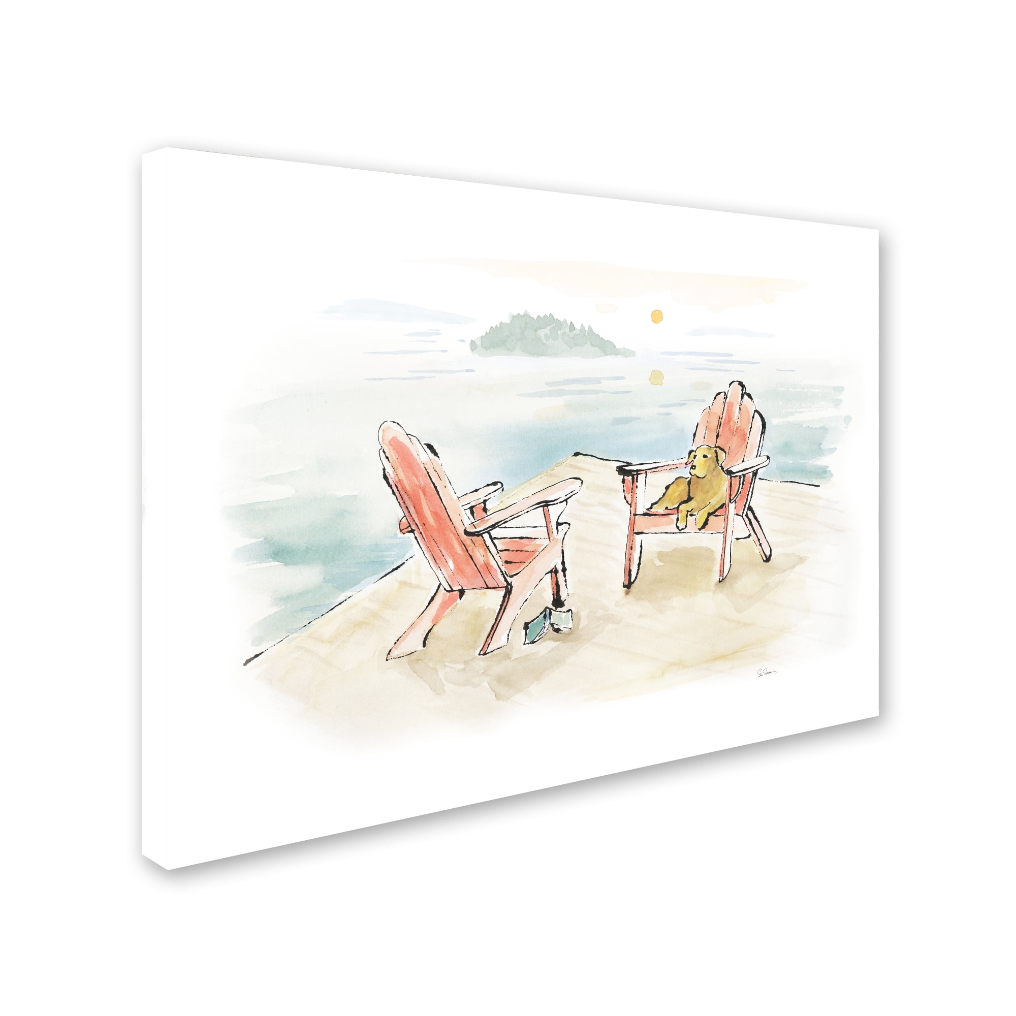 Trademark Fine Art 'Lakeside Days I' Canvas Art by Sue Schlabach