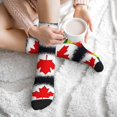 thumbnail image 7 of Women's Men's Canada Gay Pride Flag Colorful Novelty Pattern Crew Athletic Socks, 7 of 7