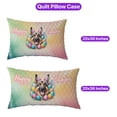 thumbnail image 5 of Happy Easter German Shepherd with Bunny Ear Headband and Flowers Quilt Pillowcase Alsatian Dog Lover Gifts Throw Pillow Cover Bed Home Decor - 13001, 5 of 5