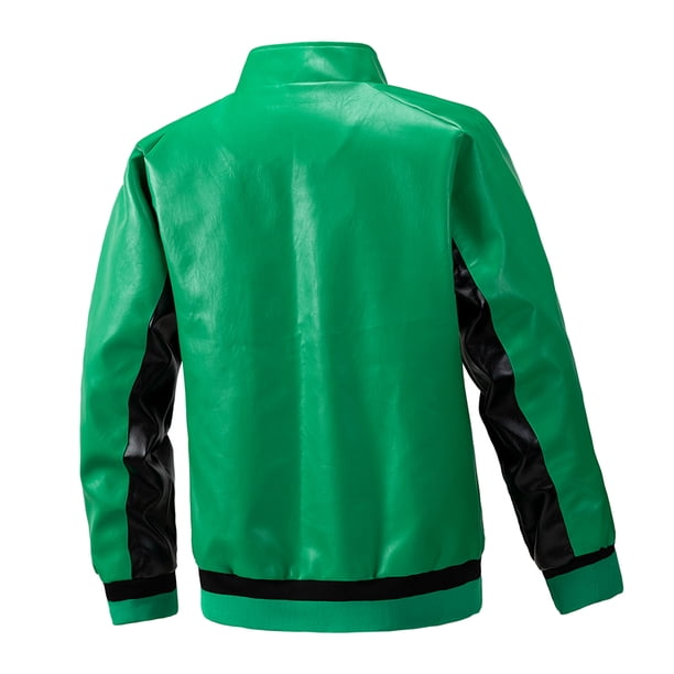 Embroidery Racing Leather Jacket Men Motorcycle Jacket Autumn