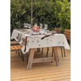 thumbnail image 2 of Outdoor Tablecloth with Umbrella Hole and Zipper, Christmas Snowman Rectangle Table Cloth 60x84 Inch Waterproof Tablecloth, Winter Xmas Snowflakes Cardinal on Linen Picnic Table Cover for Patio, 2 of 7