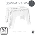 thumbnail image 3 of Simplify 12" Plastic Folding Single Step Stool in White, 3 of 8
