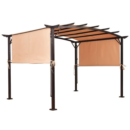 Costway 6.7'x17' Universal Replacement Canopy Cover Pergola Structure Sun (Best Retractable Awning Brands)