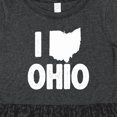 thumbnail image 4 of Inktastic I Love Ohio with State Silhouette Girls Toddler Dress, 4 of 5