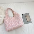 thumbnail image 4 of Bolso hobo de moda para mujer, bolso de axila de gran capacidad, nailon para mujer (rosa) Sywqhk Para Estrenar, 4 of 9