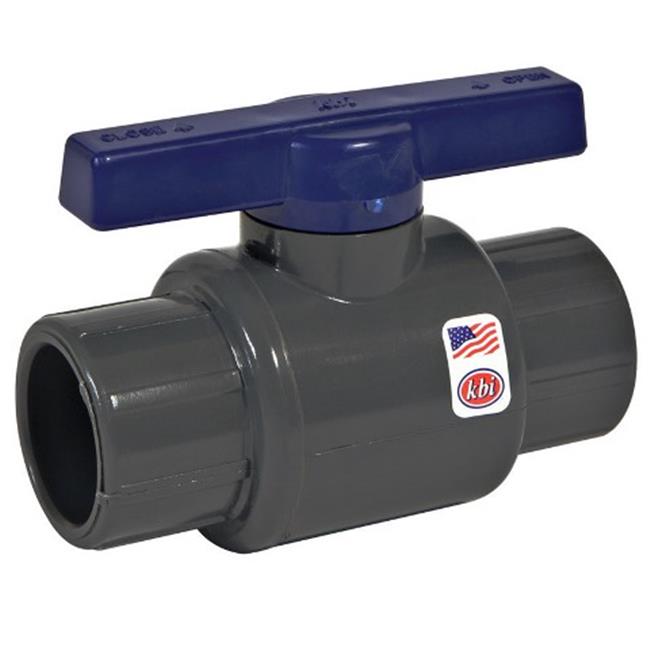 KBI King Brothers Ball Valve 2 in. FPT x 2 in. Dia. FPT PVC Lo Torque