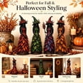 thumbnail image 6 of Clearance! Enchanted Autumn Witch,Halloween Witch Desktop Decoration,Witch Shelf Decoration for Mantel Fireplace Tiered Tray, Gothic Harvest Home Halloween Decor Gift (Pruple), 6 of 7