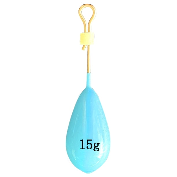 10uds. Pesas de pesca luminosas Plomo que brillan en la oscuridad Accesorios para señuelos (15 g)