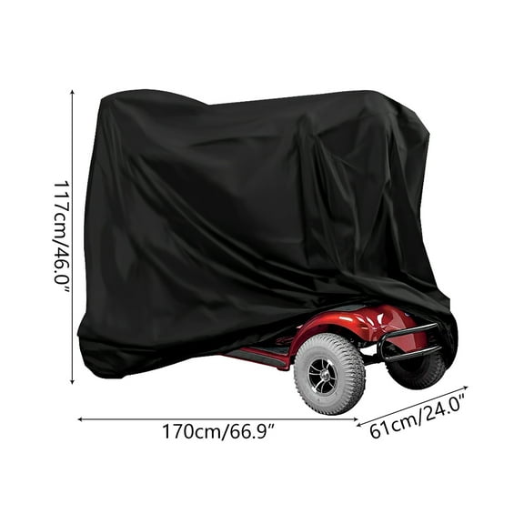 HOTBEST Heavy Duty Large Mobility Scooter Covers 170x61x117cm Anti Dust Waterproof 190D Oxford Scooter Cover for Motorbike Scooter Indoor Outdoor Protection