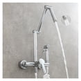thumbnail image 1 of Fodable Kitchen Faucet Brass Black Kitchen Sink Mixer Tap Hot & Cold Wall Mounted With Spray Gun Rotating Sink Mixer ,Effortless Installation, 1 of 7