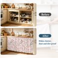thumbnail image 3 of Pink Spring Floral Under Sink Curtain for Closet, Privacy Short Cabinet Curtains, Green Botanical Wildflower Blossoms Self Adhesive RV/Open Cabinet Skirt Adds Bathroom Storage 11"x13", 3 of 8