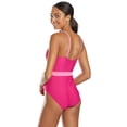 thumbnail image 4 of ClubSwim Noelle Wrap One Piece Swimsuit - Deep Fuchsia/Pink - Small, 4 of 9
