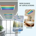 thumbnail image 6 of 4 Pack Red Yellow Fluorescent Light Covers for Ceiling Lights Green Blue Purple Gradient Magnetic Ceiling Light Covers Overhead Light Filters for Office Classroom Home, 6 of 9
